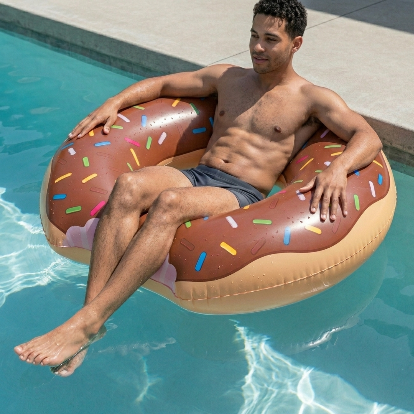 H2o Go Donut Swim Ring Pink & Chocolate