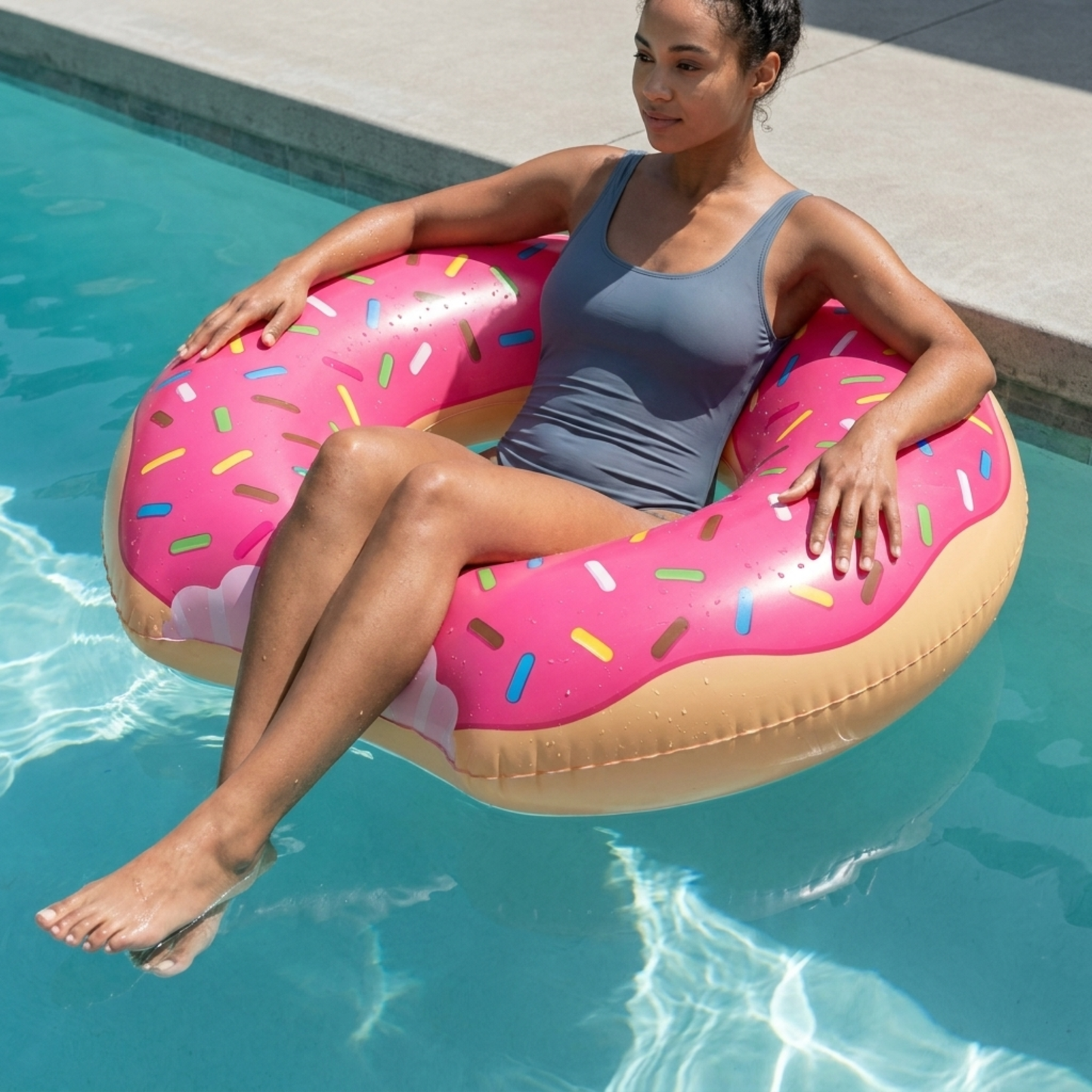 H2o Go Donut Swim Ring Pink & Chocolate
