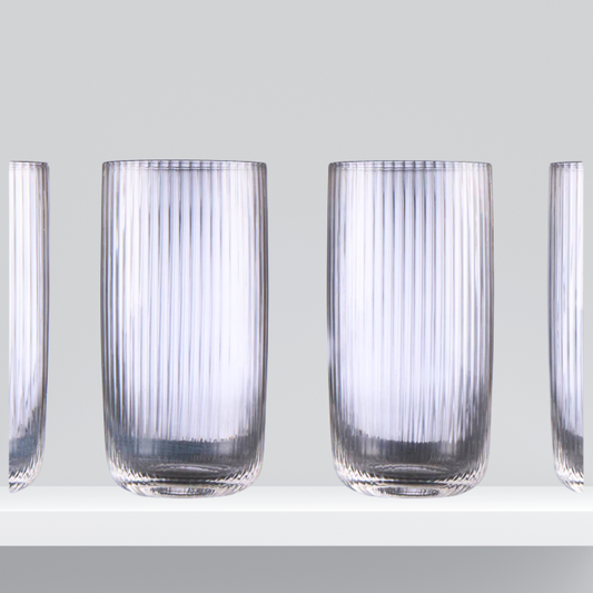 Davis & Waddell Ribbed Everyday Glass 4pcs Set