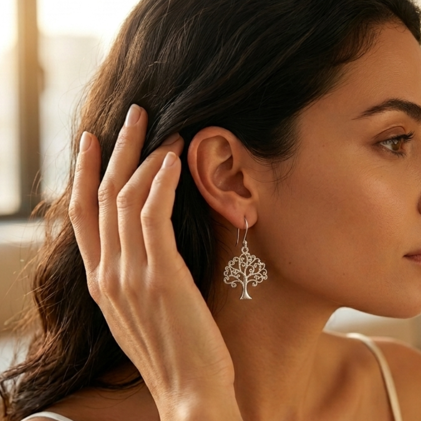 Silver Tree of Life Earrings
