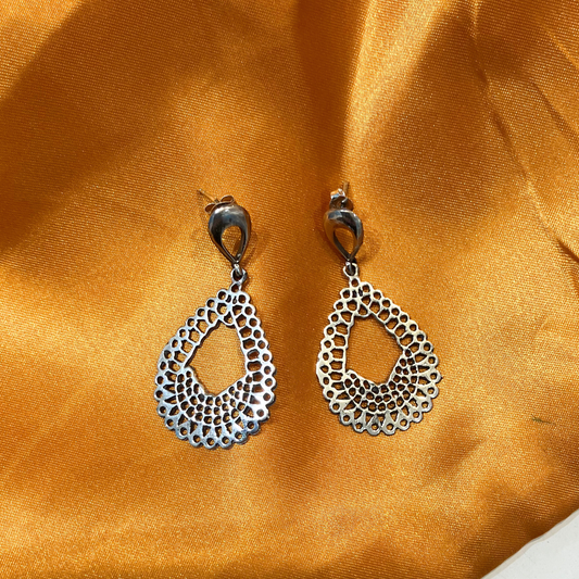 Silver Tear Drop Earrings