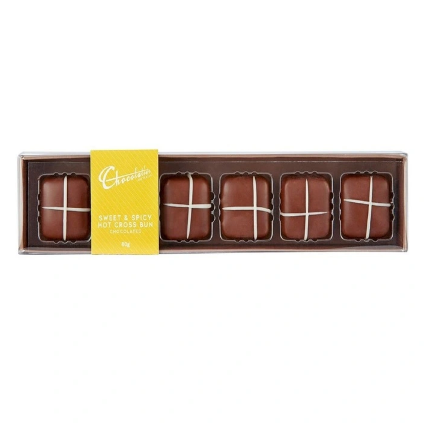 Chocolatier Hot Cross Bun Chocolate 6 Gift Pack 80g