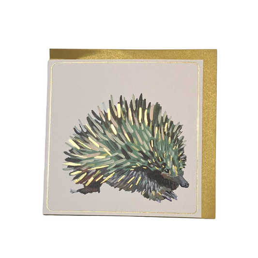 Square Blank Echidna Greeting Card