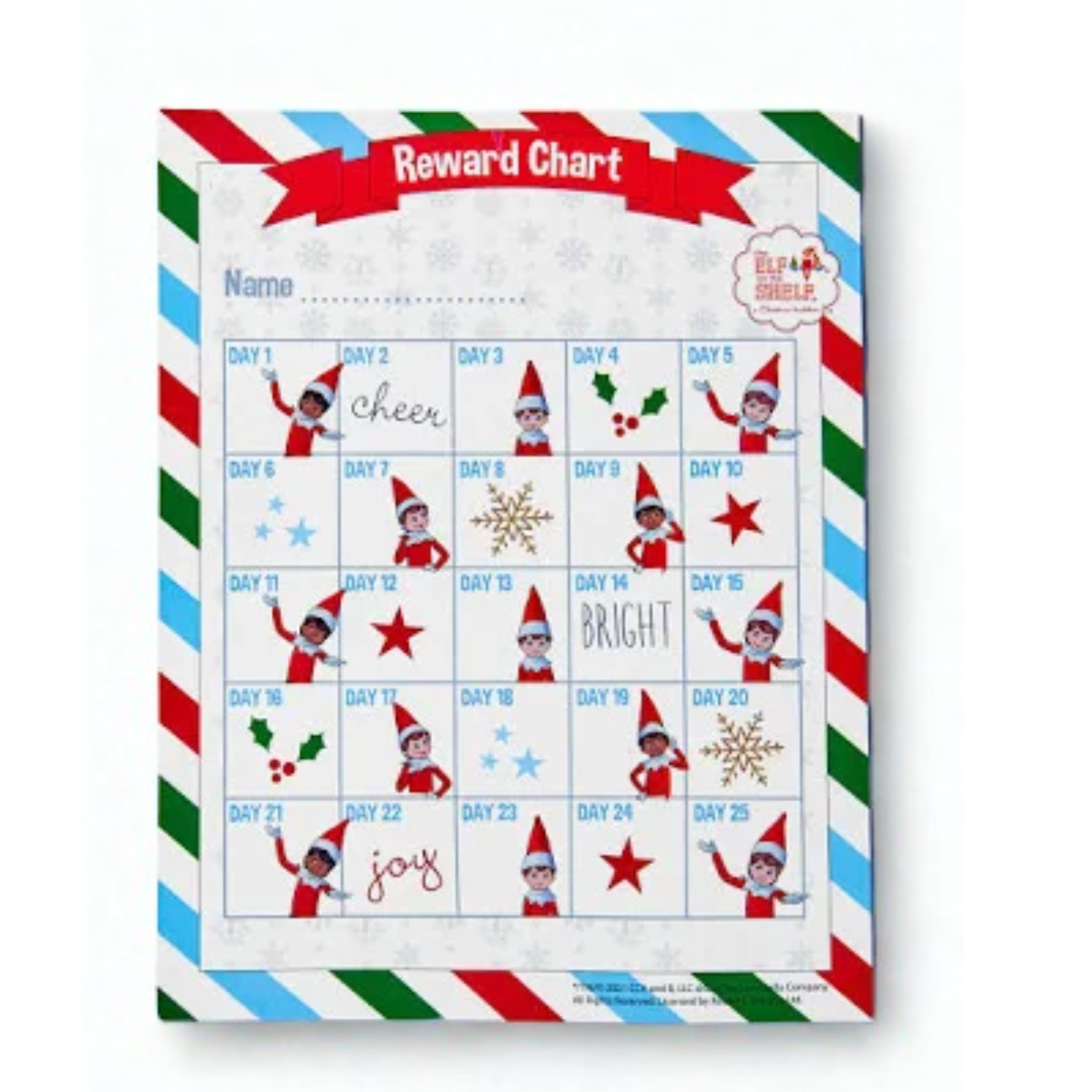 Elf on the Shelf Reward Chart Kit