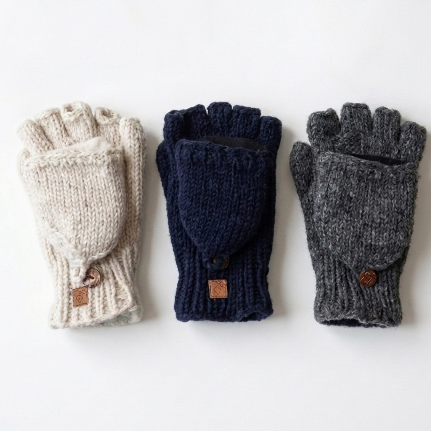 100% Wool Unisex Fingerless Hunter Gloves