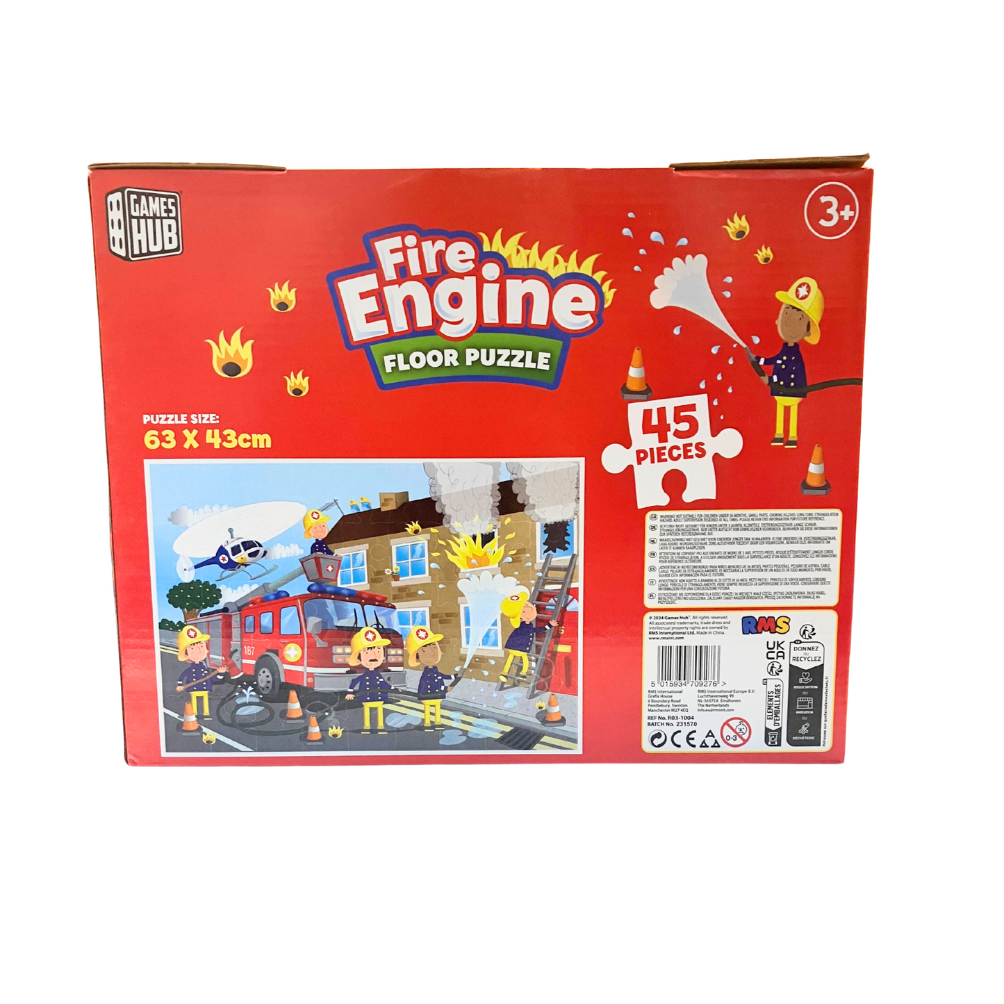 Fire Engine Floor Puzzle, 3 years+