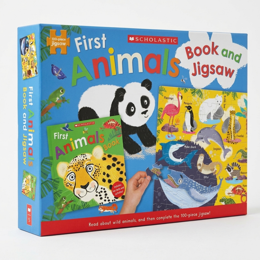 First Jigsaw Animals Book & Puzzle