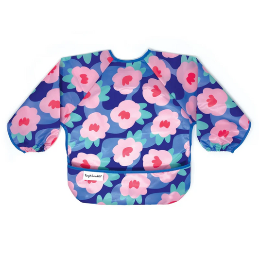 Tiny Twinkle - Mess-Proof Long Sleeve Baby Bib - Floral