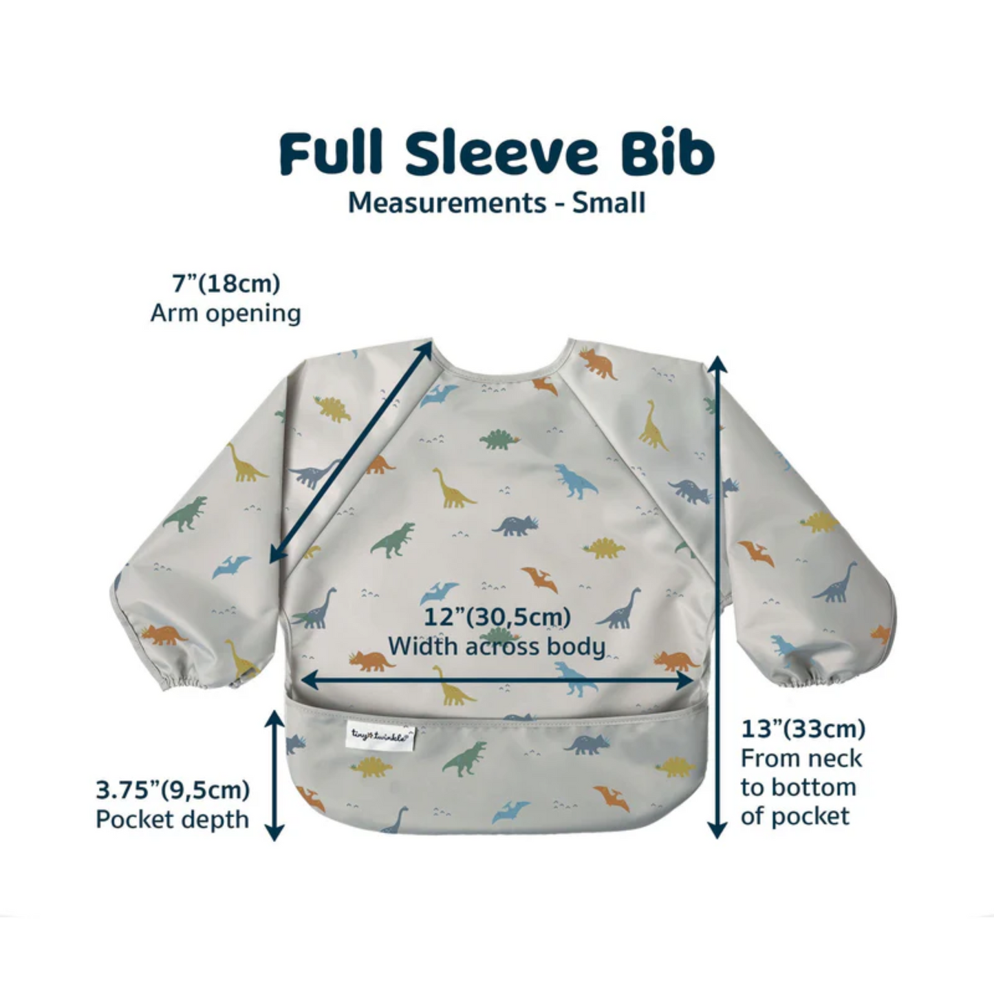 Tiny Twinkle - Mess-Proof Long Sleeve Baby Bib - Aussie Animals