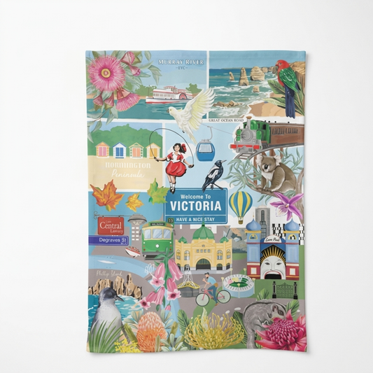 Australian Souvenir - Victoria Teatowel