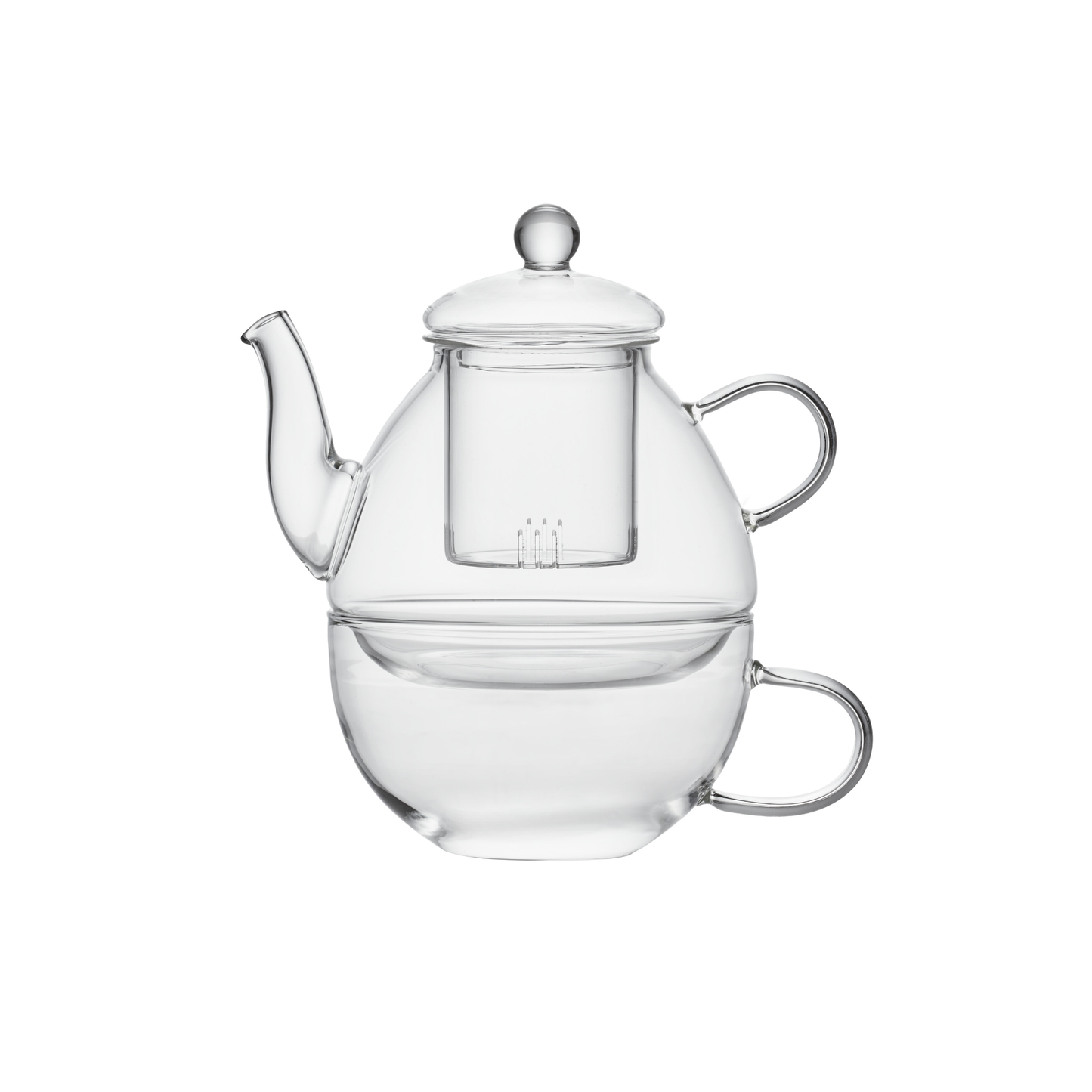 Leaf & Bean Frankie Tea For One Glass Teapot and Cup Set 650ml/450ml