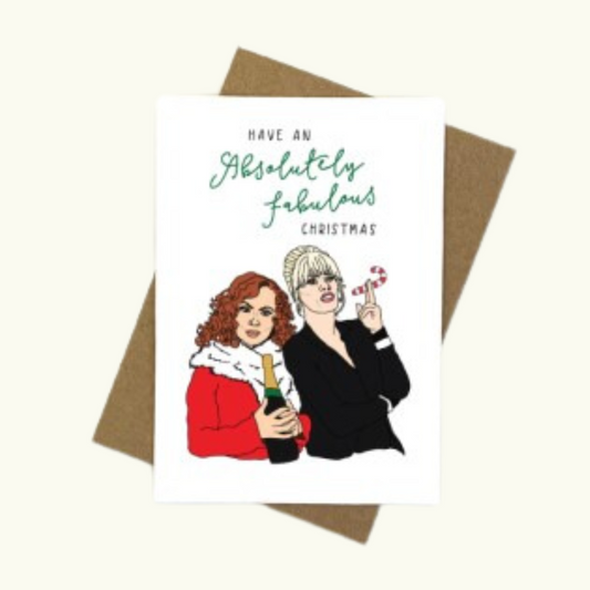 Greeting Christmas cards - Ab Fab