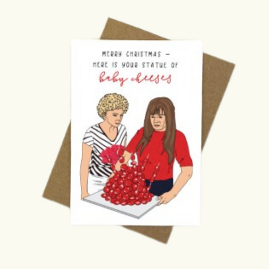 Greeting Christmas cards - Kath & Kim Little Baby Cheeses