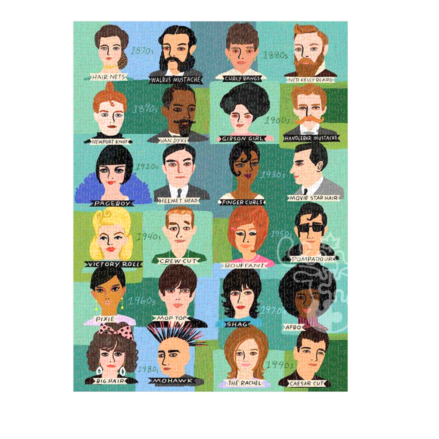 History of Hairdos (1870-1990) 1000 Piece Puzzle