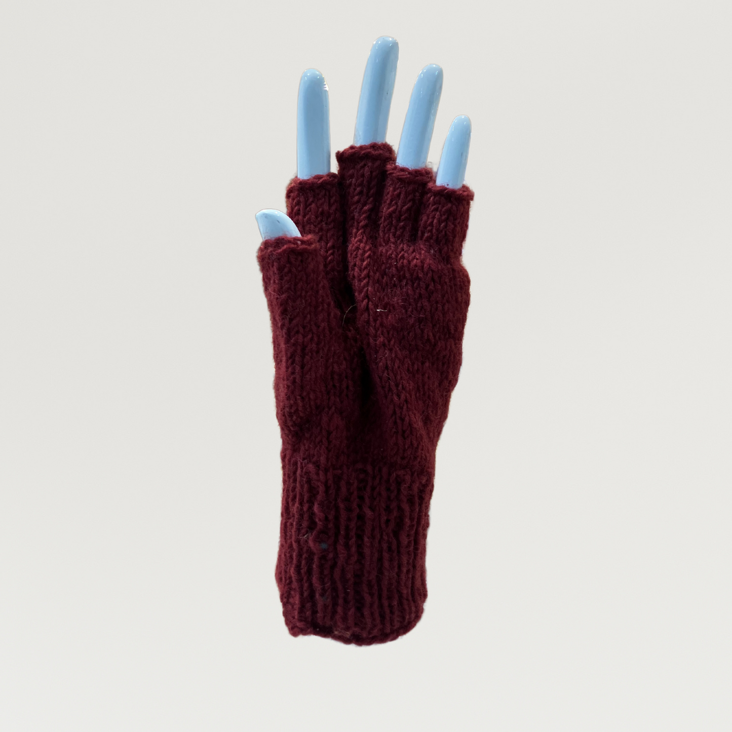 100% Wool Unisex 1/2 Finger Gloves