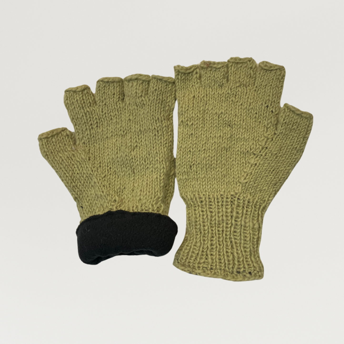 100% Wool Unisex 1/2 Finger Gloves