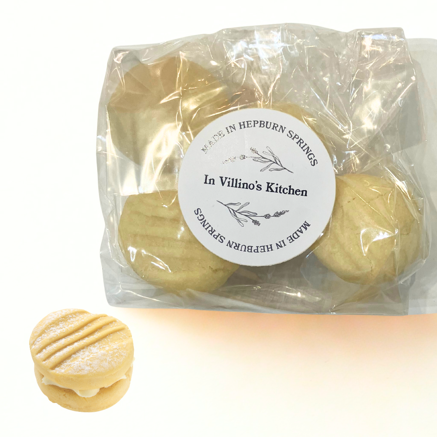 Hepburn Springs - Passionfruit Melting Moments Biscuits, 4pck