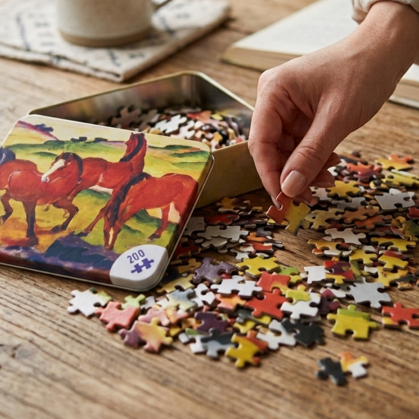Grazing Horse Jigsaw Tin Puzzle
