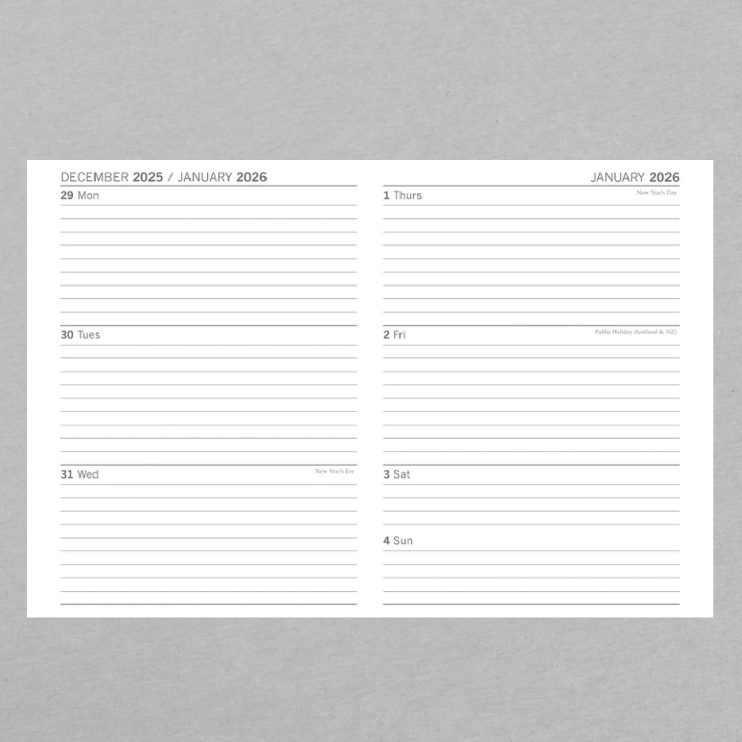 Daisy Design 2026 A5 Padded Cover Diary Premium Planner Notebook