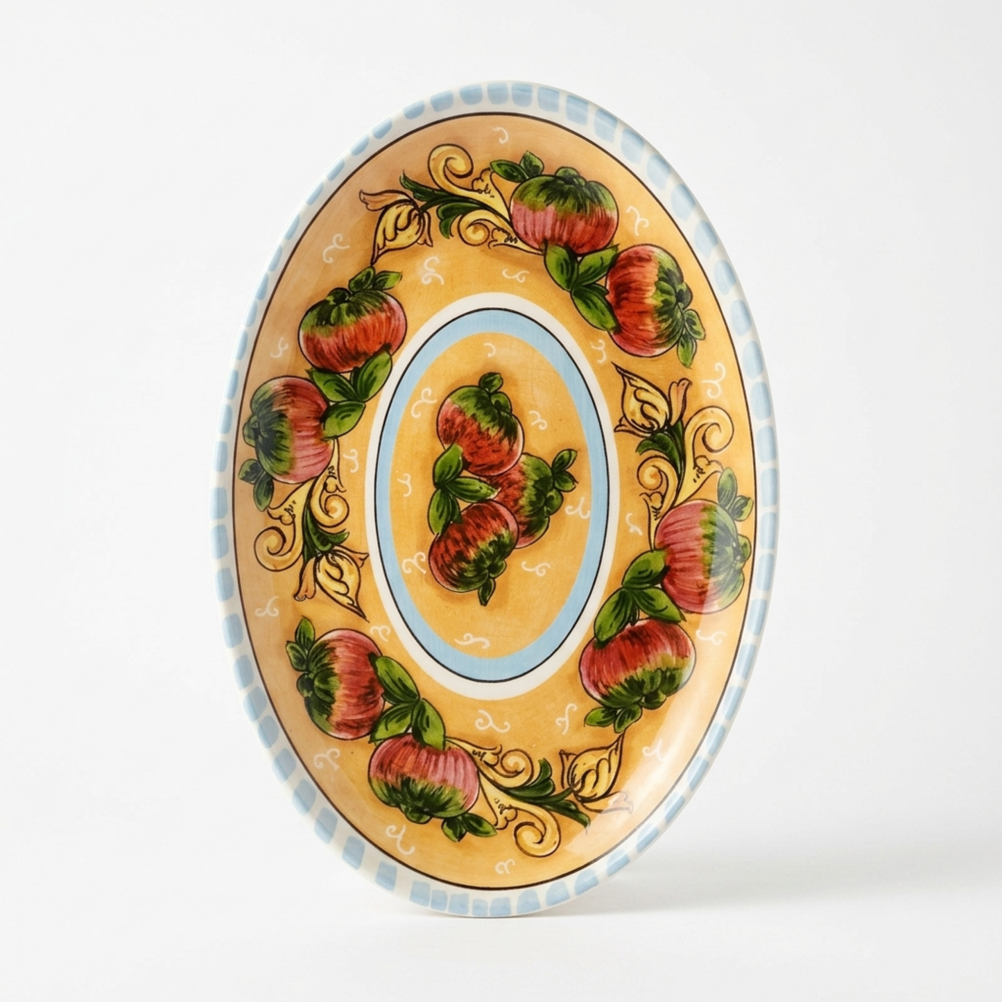Ceramic Salerno Oval Platter 40x28cm Apples