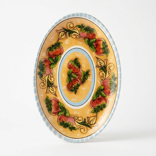Ceramic Salerno Oval Platter 40x28cm Apples