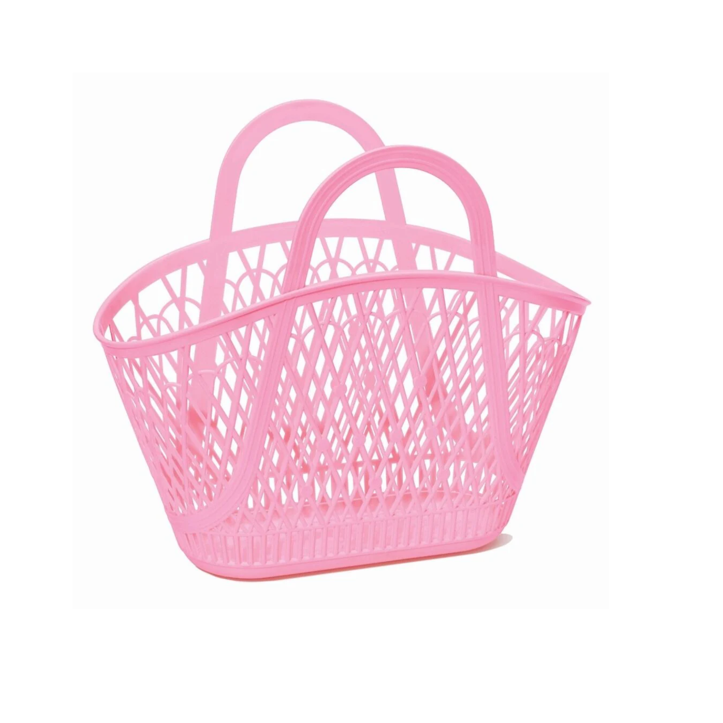 Gifts -  Retro Large Basket Bag Bubblegum Pink