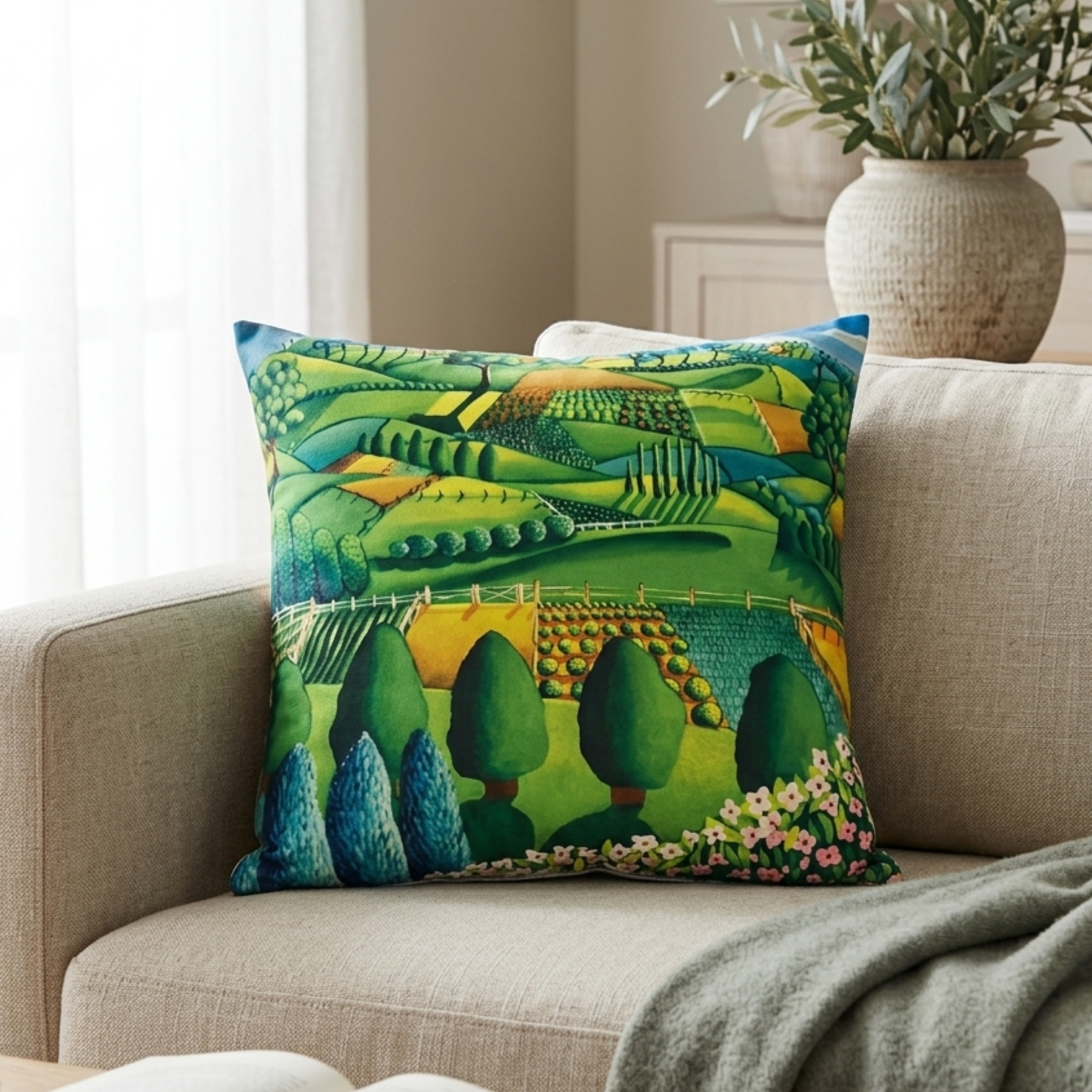 Jennifer England 'Glenlyon' Linen Cushion Cover