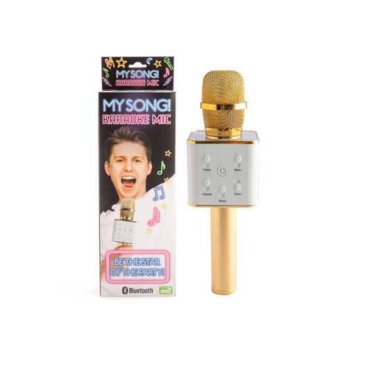 My Song! Gold Wireless Bluetooth Karaoke Microphone