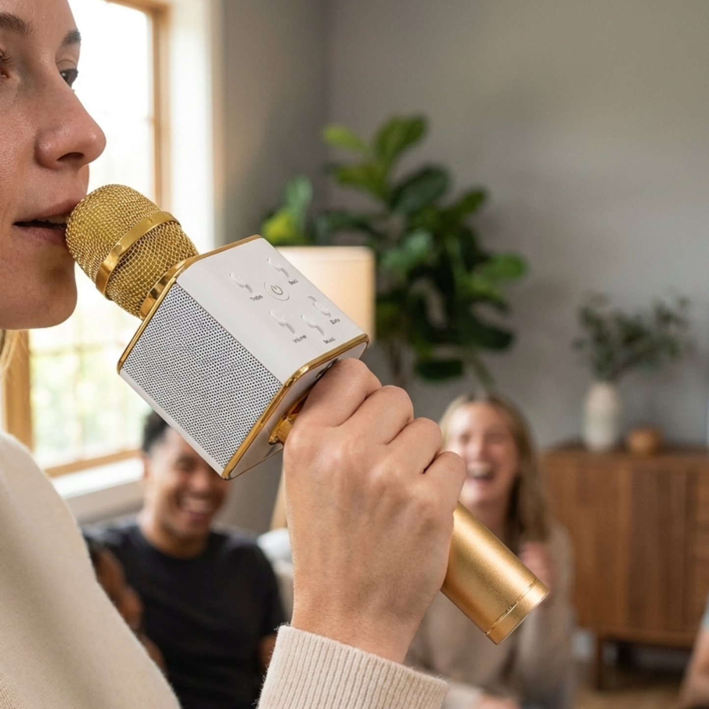 My Song! Gold Wireless Bluetooth Karaoke Microphone