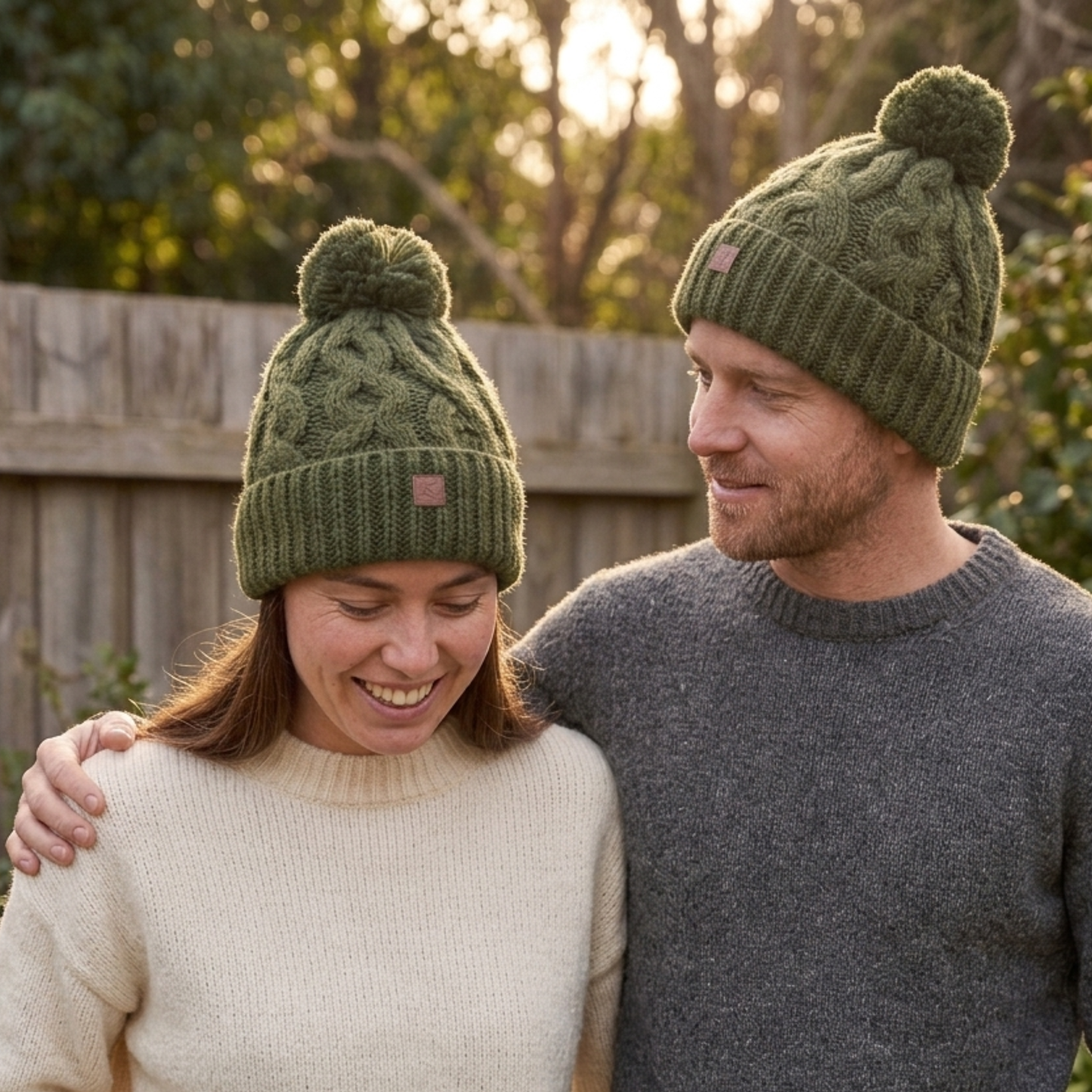 100% Wool Unisex Khemi Beanie Hat Adults & Kids