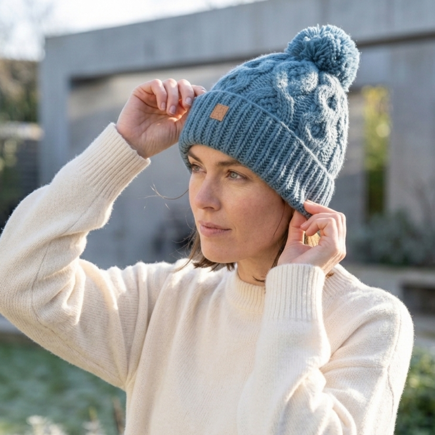 100% Wool Unisex Khemi Beanie Hat Adults & Kids