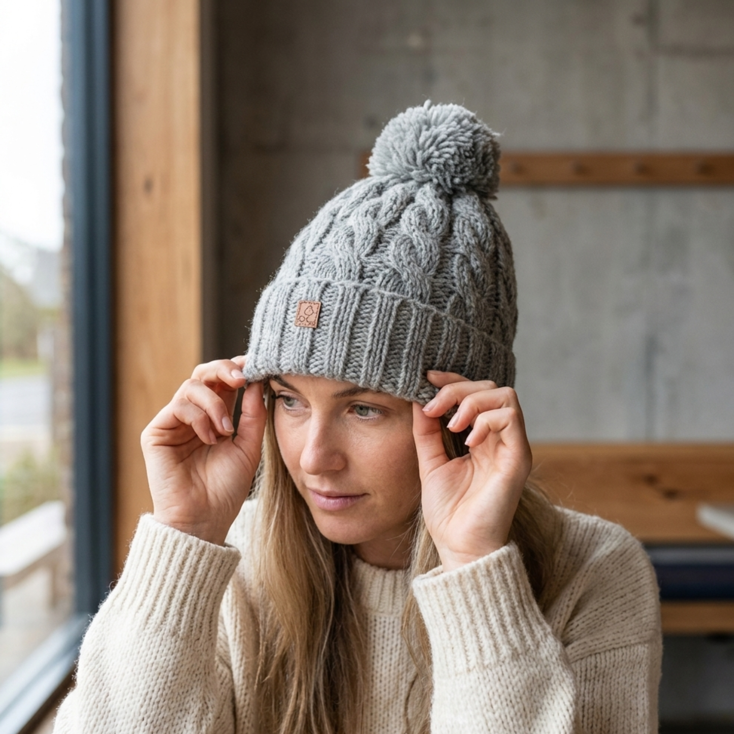 100% Wool Unisex Khemi Beanie Hat Adults & Kids