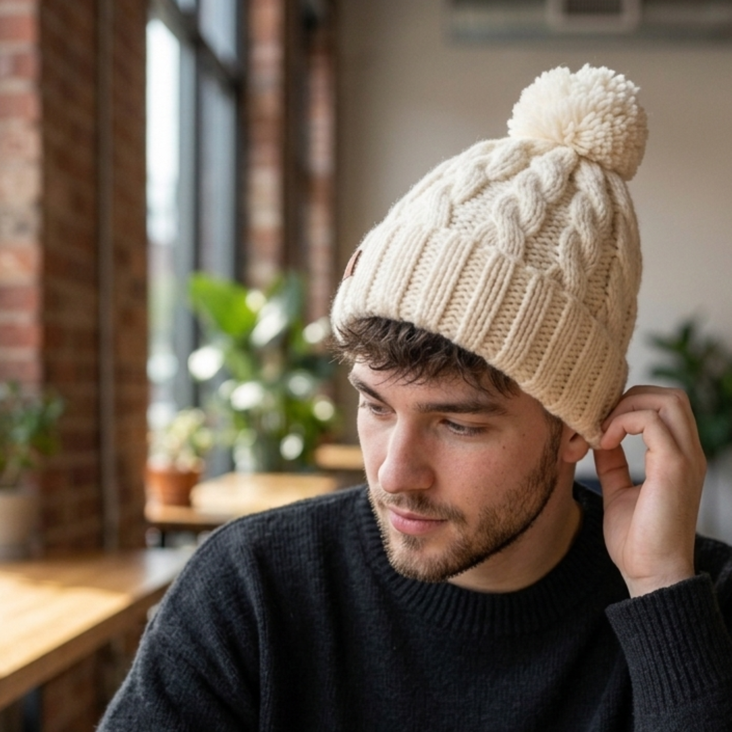100% Wool Unisex Khemi Beanie Hat Adults & Kids