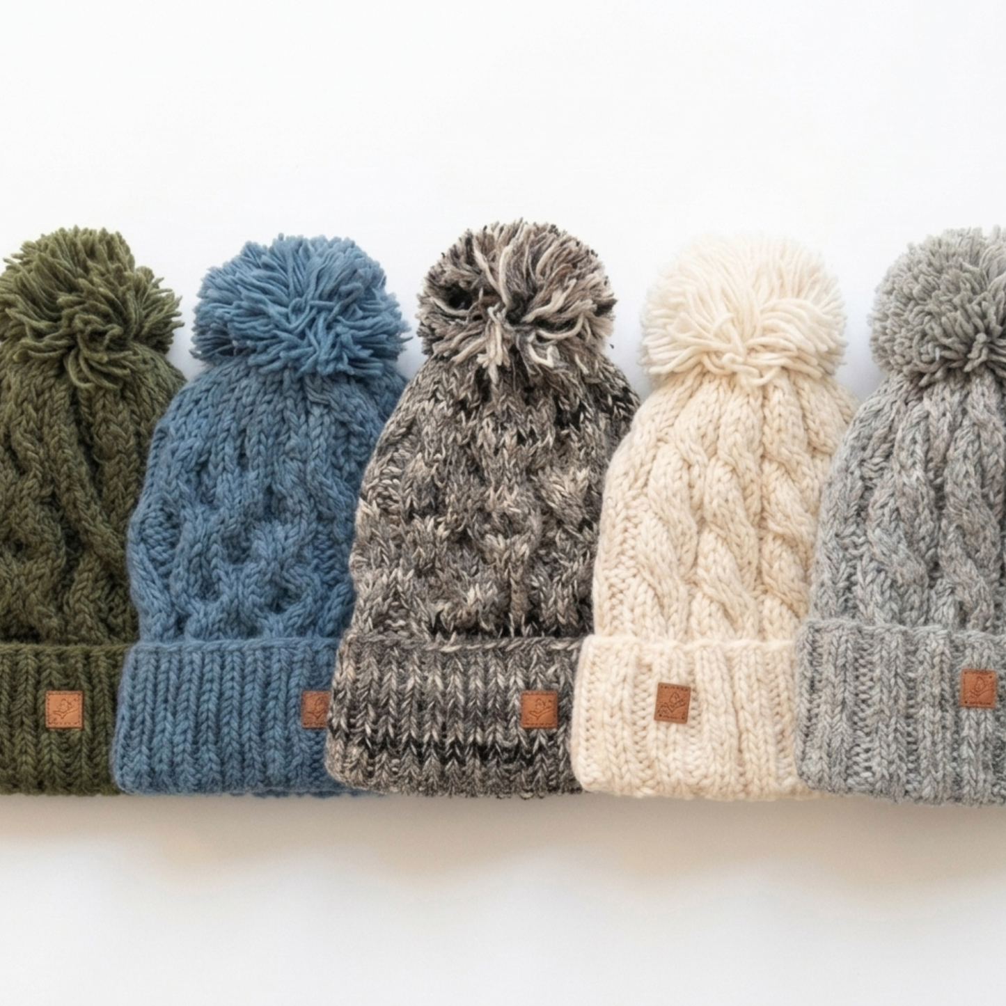 100% Wool Unisex Khemi Beanie Hat Adults & Kids