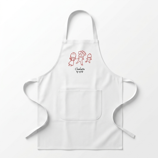 Kids Cooking Apron 7-11 years - 100% cotton