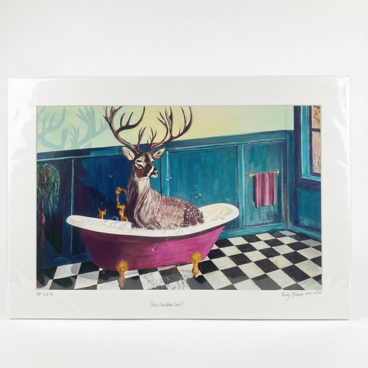Local | Kirsty Madigan 'How's the Water, Dear?' Mounted Print