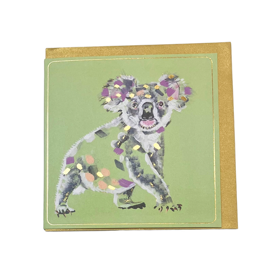 Square Blank Koala Greeting Card