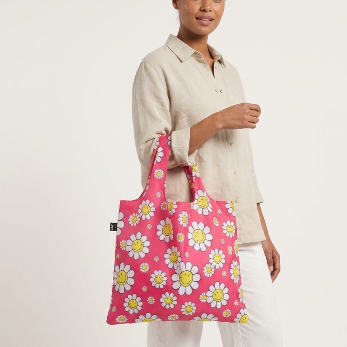 Gifts - Smiley Flowers shopping bag - LOQI