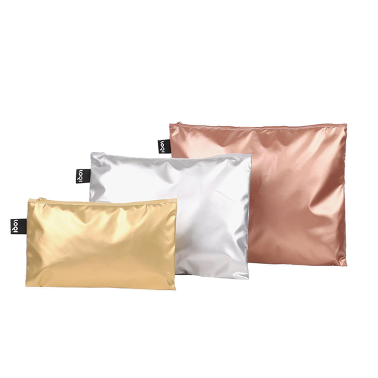 Gifts - LOQI Metallic Zip Pockets 3pcs Set