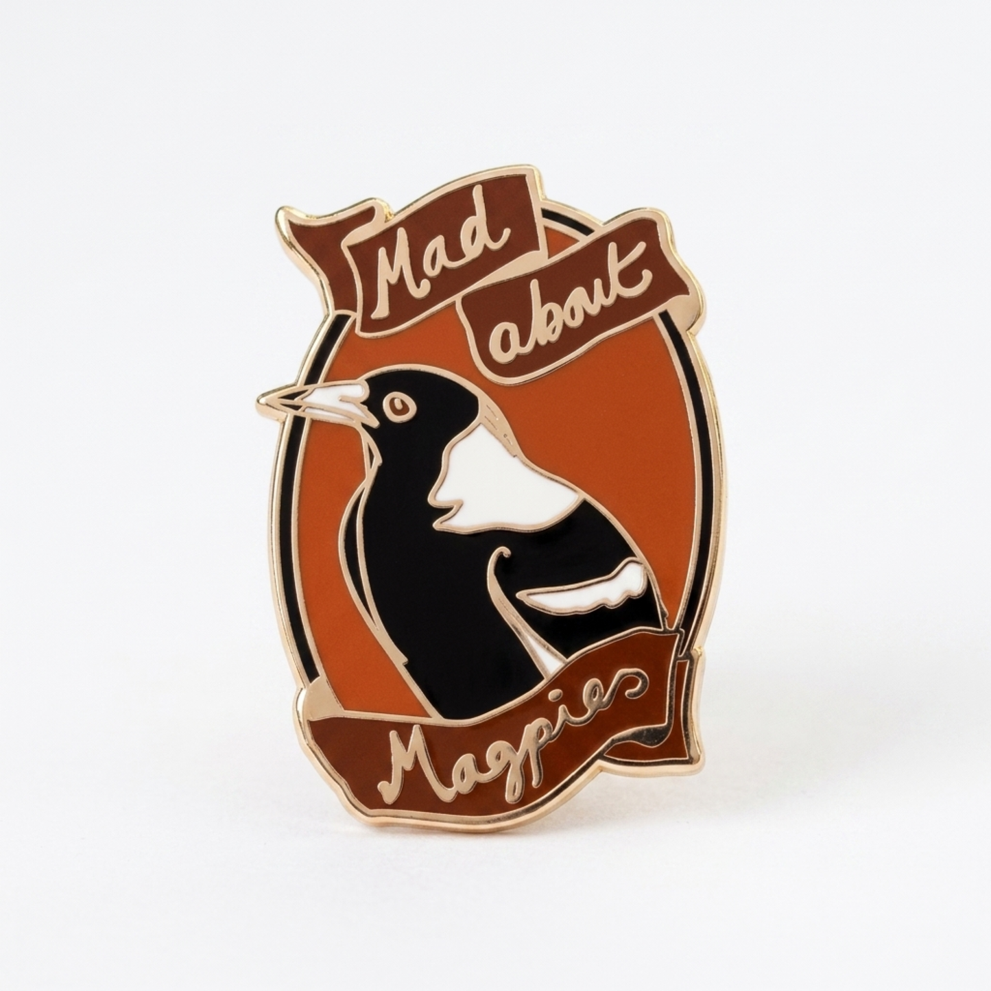 Australian jewellery - Mad about Magpies Enamel Pin