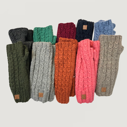 100% Marino Wool Unisex Hand & Wrist Warmers