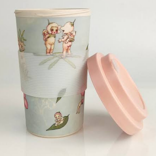May Gibbs Bamboo Travel Mug Pink