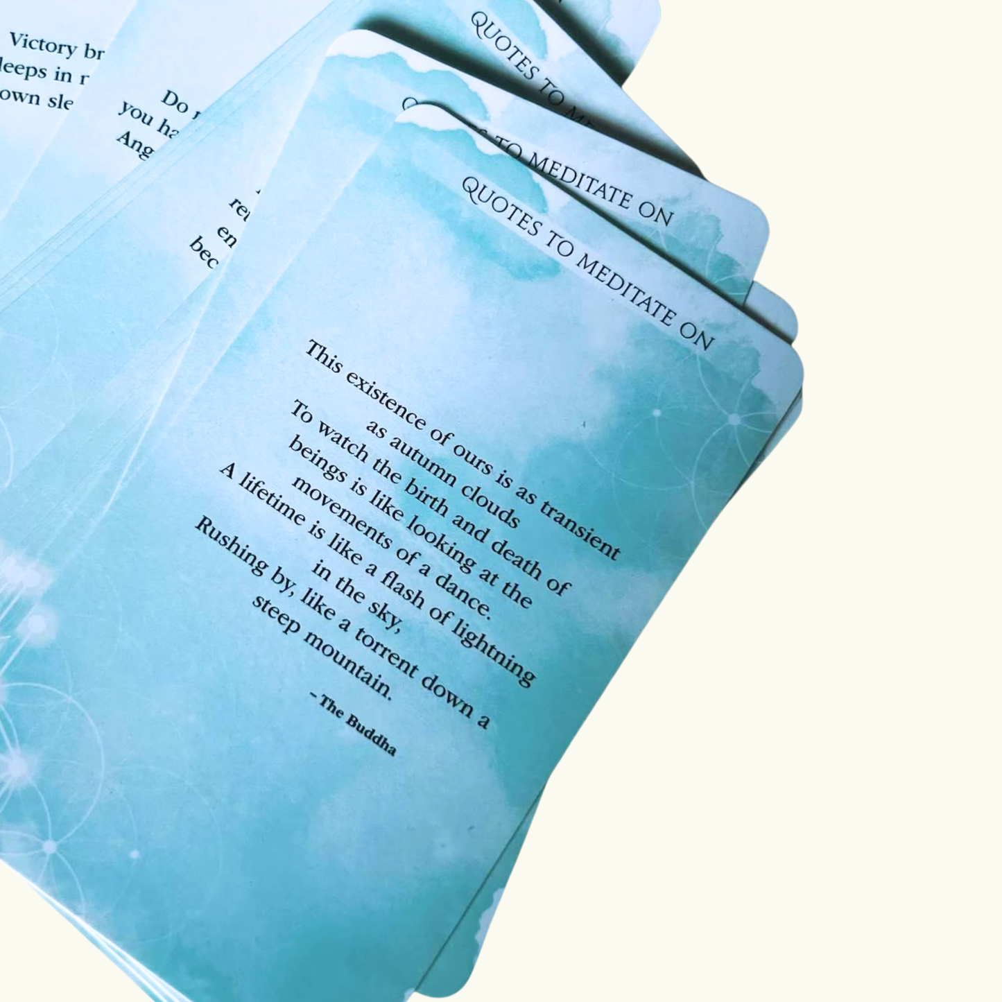 Mindfulness Meditation Set: Book and affirmation cards