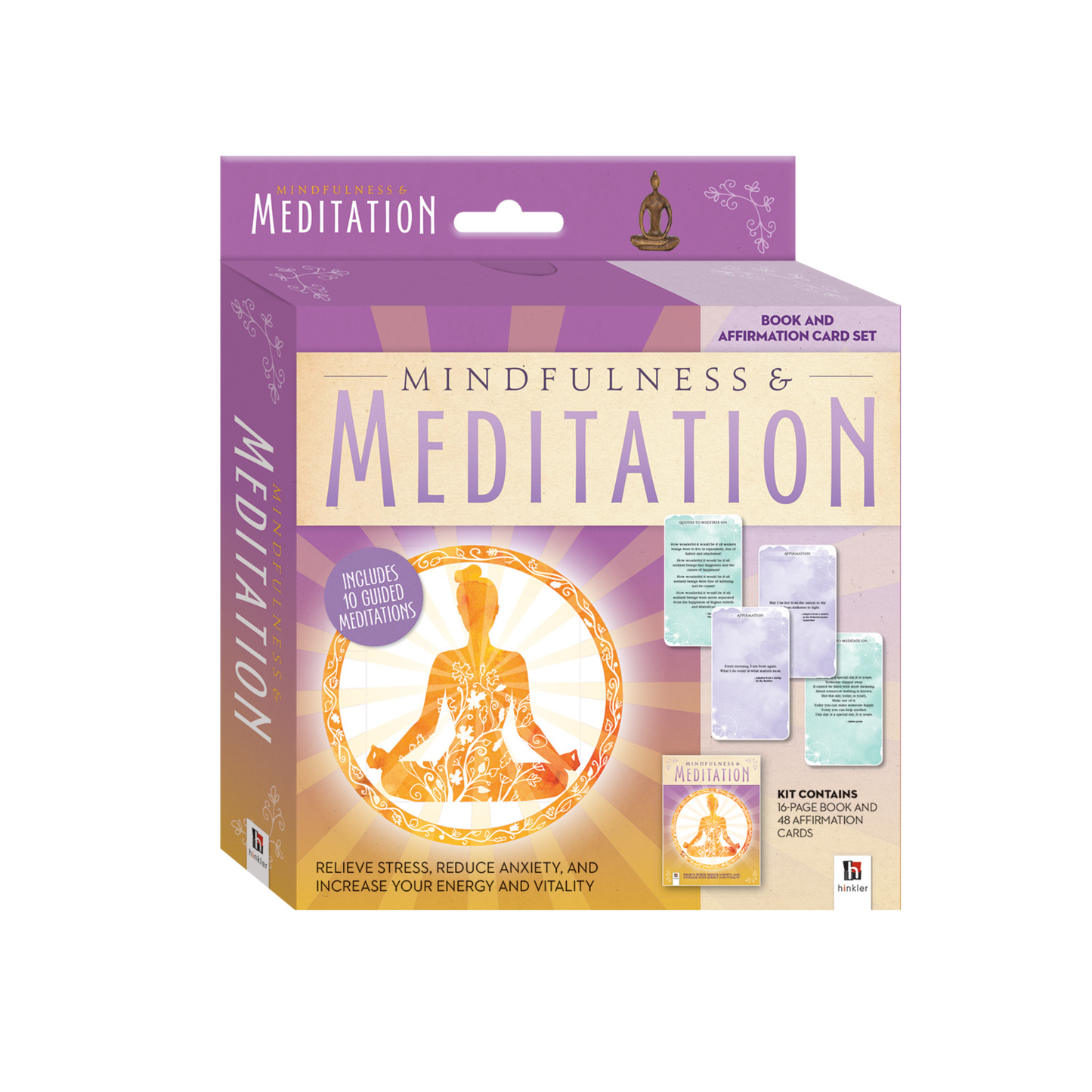 Mindfulness Meditation Set: Book and affirmation cards