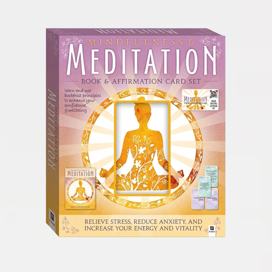 Mindfulness Meditation Set: Book and affirmation cards