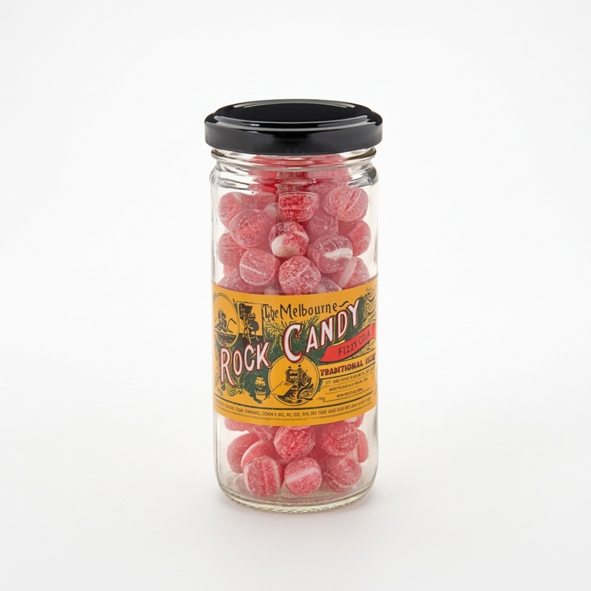 Melbourne Rock Candy Raspberry Drops – 170g