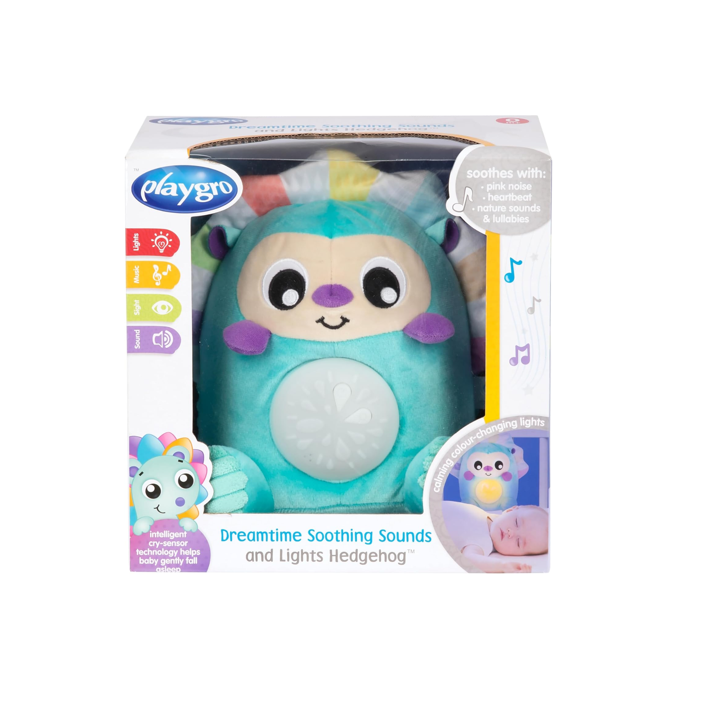 Hedgehog Night Light: Soothing Sounds and Lights