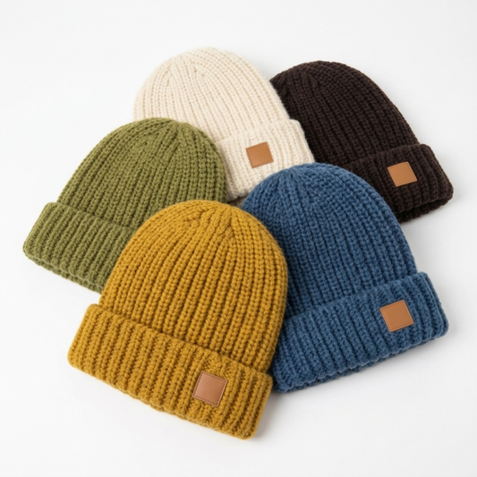 100% Wool Unisex Oscar Beanie Hat Adults & Kids