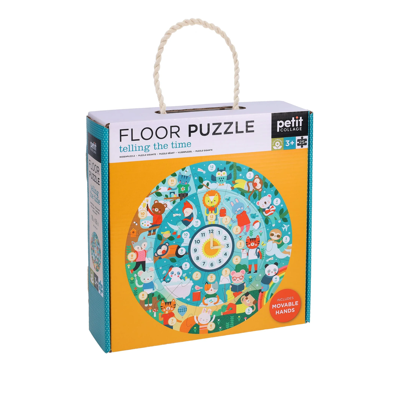 Petit Collage Learning Clock Floor Puzzle