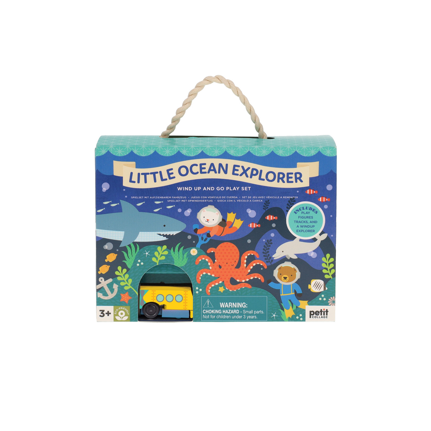 Petit Collage Wind Up & Go Playset Ocean